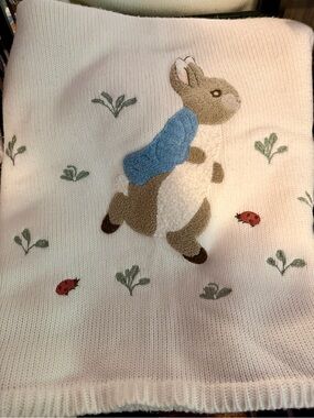 Pottery Barn Peter Rabbit Heirloom Baby Blanket
